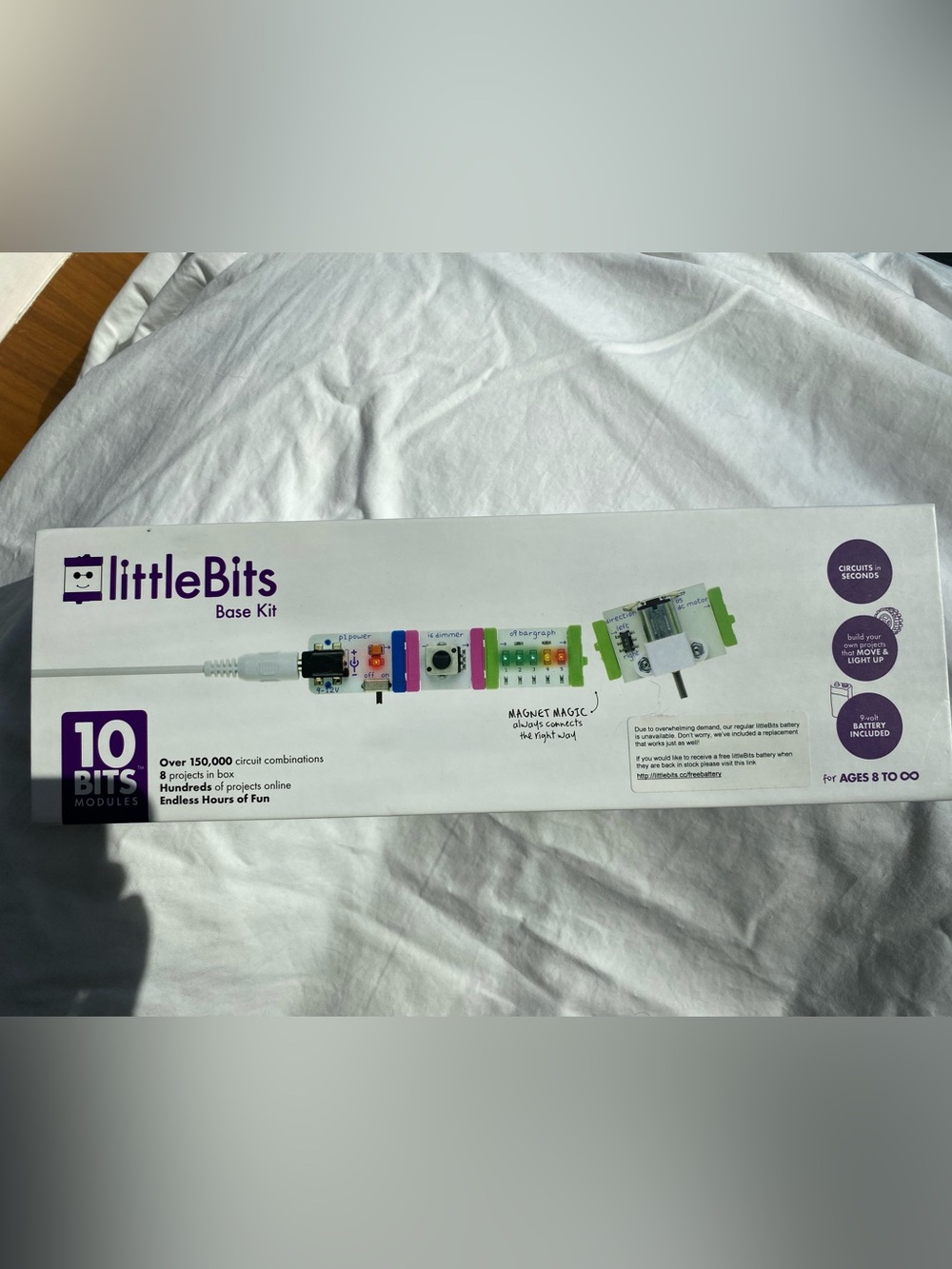 littleBits Base Kit - White with Colored Modules